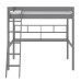 Trace Single Loft Bed Grey with Desk
